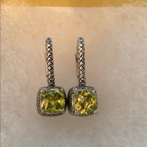 Citrine like stone dangle earrings